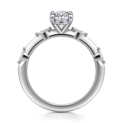 Gabriel & Co. Marline - 14K White Gold Oval Diamond Engagement Ring
