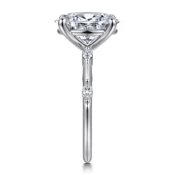 Best Gabriel & Co. Marline - 14K White Gold Oval Diamond Engagement Ring