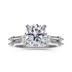 Gabriel & Co. Marline - 14K White Gold Round Diamond Engagement Ring