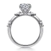Best Gabriel & Co. Marline - 14K White Gold Round Diamond Engagement Ring