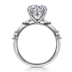Discount Gabriel & Co. Marline - 14K White Gold Round Diamond Engagement Ring