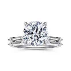 Discount Gabriel & Co. Marline - 14K White Gold Round Diamond Engagement Ring