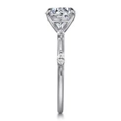 Hot Gabriel & Co. Marline - 14K White Gold Round Diamond Engagement Ring
