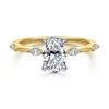 Sale Gabriel & Co. Marline - 14K White-Yellow Gold Oval Diamond Engagement Ring