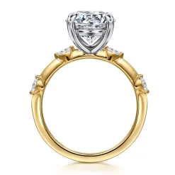 Gabriel & Co. Marline - 14K White -Yellow Gold Round Diamond Engagement Ring