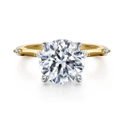 Gabriel & Co. Marline - 14K White -Yellow Gold Round Diamond Engagement Ring