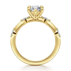Best Gabriel & Co. Marline - 14K Yellow Gold Marquise Shape Diamond Engagement Ring