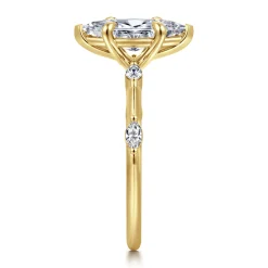 Best Gabriel & Co. Marline - 14K Yellow Gold Marquise Shape Diamond Engagement Ring