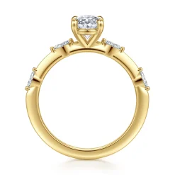 Sale Gabriel & Co. Marline - 14K Yellow Gold Oval Diamond Engagement Ring