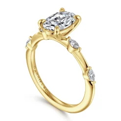Gabriel & Co. Marline - 14K Yellow Gold Oval Diamond Engagement Ring