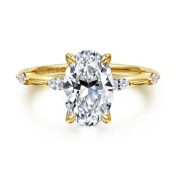 Online Gabriel & Co. Marline - 14K Yellow Gold Oval Diamond Engagement Ring