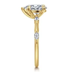 Best Gabriel & Co. Marline - 14K Yellow Gold Pear Shape Diamond Engagement Ring