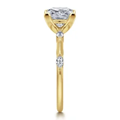 Outlet Gabriel & Co. Marline - 14K Yellow Gold Princess Cut Diamond Engagement Ring