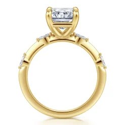 Hot Gabriel & Co. Marline - 14K Yellow Gold Radiant Cut Diamond Engagement Ring