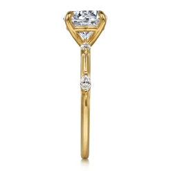 Hot Gabriel & Co. Marline - 14K Yellow Gold Round Diamond Engagement Ring