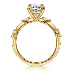 Hot Gabriel & Co. Marline - 14K Yellow Gold Round Diamond Engagement Ring