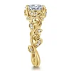 Sale Gabriel & Co. Martedi - 14K Yellow Gold Floral Oval Diamond Engagement Ring
