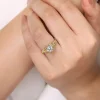 Outlet Gabriel & Co. Martedi - 14K Yellow Gold Floral Round Diamond Engagement Ring