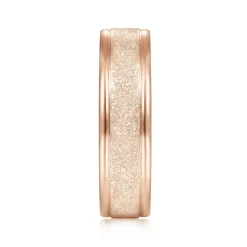 Online Gabriel & Co. Matteo - 14K Rose Gold 6mm - Men's Wedding Band in Sand Blast Finish