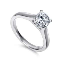 Sale Gabriel & Co. McKinley - 14K White Gold Round Diamond Engagement Ring