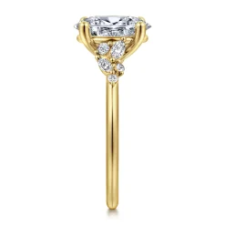 Hot Gabriel & Co. Meera - 14K Yellow Gold Oval Diamond Engagement Ring