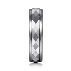 Sale Gabriel & Co. Mens Alternative 6mm Round Tantalum and 14K White Gold Band