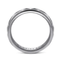 Sale Gabriel & Co. Mens Alternative 6mm Round Tantalum and 14K White Gold Band