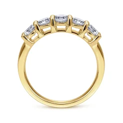 Discount Gabriel & Co. Messina - 14K Yellow Gold Diamond Anniversary Band - 0.95 ct