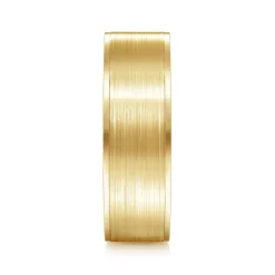 Outlet Gabriel & Co. Michael - 14K Yellow Gold 7mm - Men's Wedding Band in Satin Finish
