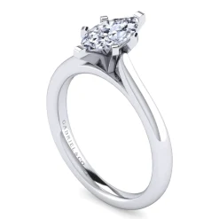 Best Gabriel & Co. Michelle - 14K White Gold Marquise Shape Diamond Engagement Ring