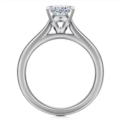 New Gabriel & Co. Michelle - 14K White Gold Oval Diamond Engagement Ring
