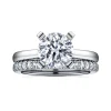 New Gabriel & Co. Michelle - 14K White Gold Round Diamond Engagement Ring