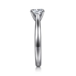 Hot Gabriel & Co. Michelle - 14K White Gold Round Diamond Engagement Ring