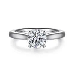Hot Gabriel & Co. Michelle - 14K White Gold Round Diamond Engagement Ring