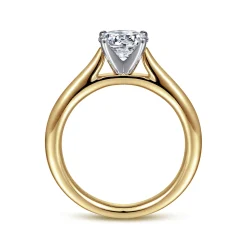 Outlet Gabriel & Co. Michelle - 14K White-Yellow Gold Round Diamond Engagement Ring