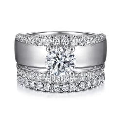 Hot Gabriel & Co. Milene - 14K White Gold Round Diamond Engagement Ring