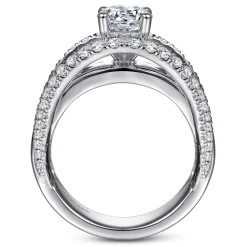 Hot Gabriel & Co. Milene - 14K White Gold Round Diamond Engagement Ring