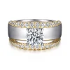 Online Gabriel & Co. Milene - 14K White-Yellow Gold Round Split Shank Diamond Engagement Ring