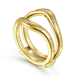 Best Gabriel & Co. Miralyn - 14K Yellow Gold Diamond Ring Enhancer - 0.25 ct