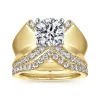 Online Gabriel & Co. Miranda - 14K White-Yellow Gold Round Diamond Engagement Ring