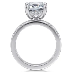 Outlet Gabriel & Co. Mirella - 14K White Gold Emerald Cut Diamond Engagement Ring