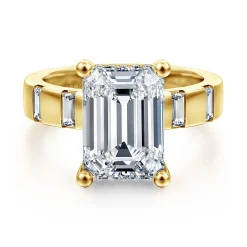 Sale Gabriel & Co. Mirella - 14K Yellow Gold Emerald Cut Diamond Engagement Ring