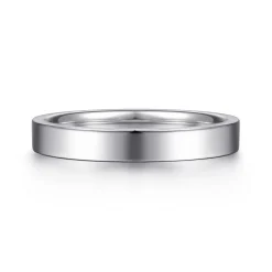 Clearance Gabriel & Co. 3MM 14K White Gold Plain Wedding Band