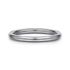 Best Gabriel & Co. 1.8MM 14K White Gold Plain Wedding Band