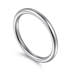 Best Gabriel & Co. 1.8MM 14K White Gold Plain Wedding Band