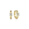 Outlet Gabriel & Co. 10mm 14K Yellow Gold Diamond Cluster Huggie Earrings