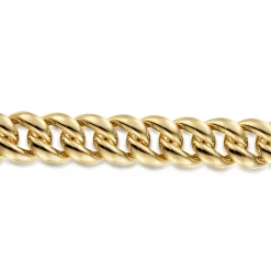 Hot Gabriel & Co. 14mm 14K Yellow Gold Hollow Classic Plain Men's Cuban Link Chain Bracelet