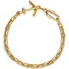 Hot Gabriel & Co. 5mm 14K Yellow Gold Link Men's Hollow Chain and Anchor Bracelet