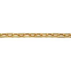 Hot Gabriel & Co. 5mm 14K Yellow Gold Link Men's Hollow Chain and Anchor Bracelet