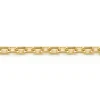 Clearance Gabriel & Co. 5.60mm 14K Yellow Gold Men's Hollow Faceted Link Chain Bracelet